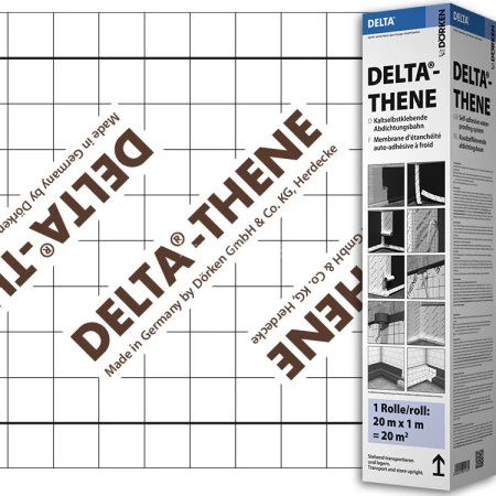 Рулонная самоклеящаяся гидроизоляция толщиной 1,5 мм DELTA®-THENE 1х20м